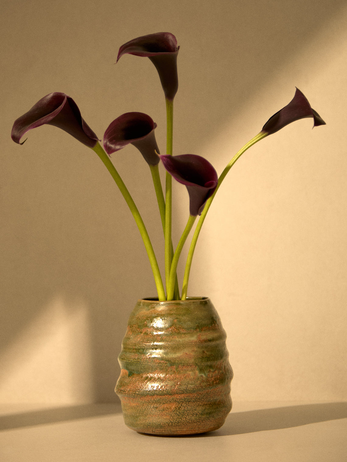 Peter Speliopoulos Projects - Hand-Thrown Stoneware Vase (8in/20.5cm) - Brown - ABASK