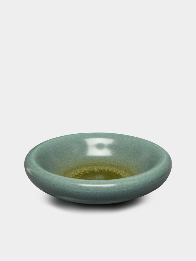 Jaune de Chrome - Todra Bubble Porcelain Soup Plate - Green - ABASK - 