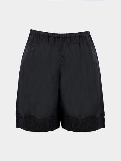 Ryan Roche - Silk Mini Shorts | Size: S - Black - ABASK - 