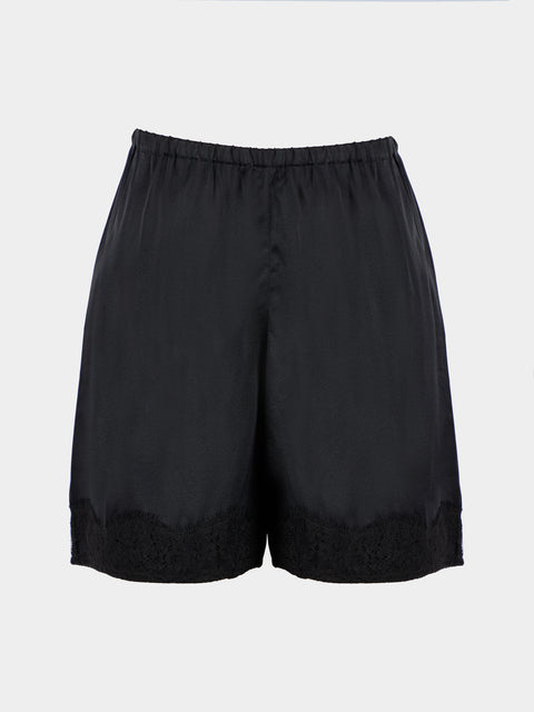 Ryan Roche - Silk Mini Shorts | Size: S - Black - ABASK - 