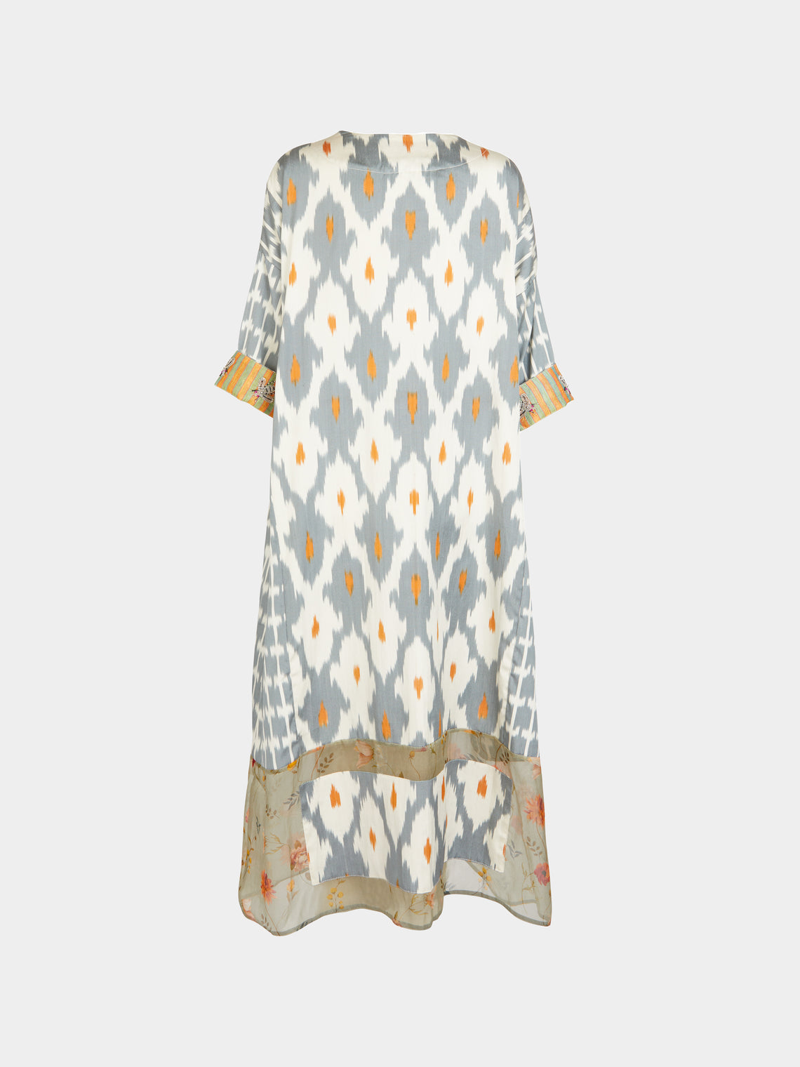 Nazzy Beglari - Shibori Ikat Silk Kaftan Dress | One Size -  - ABASK