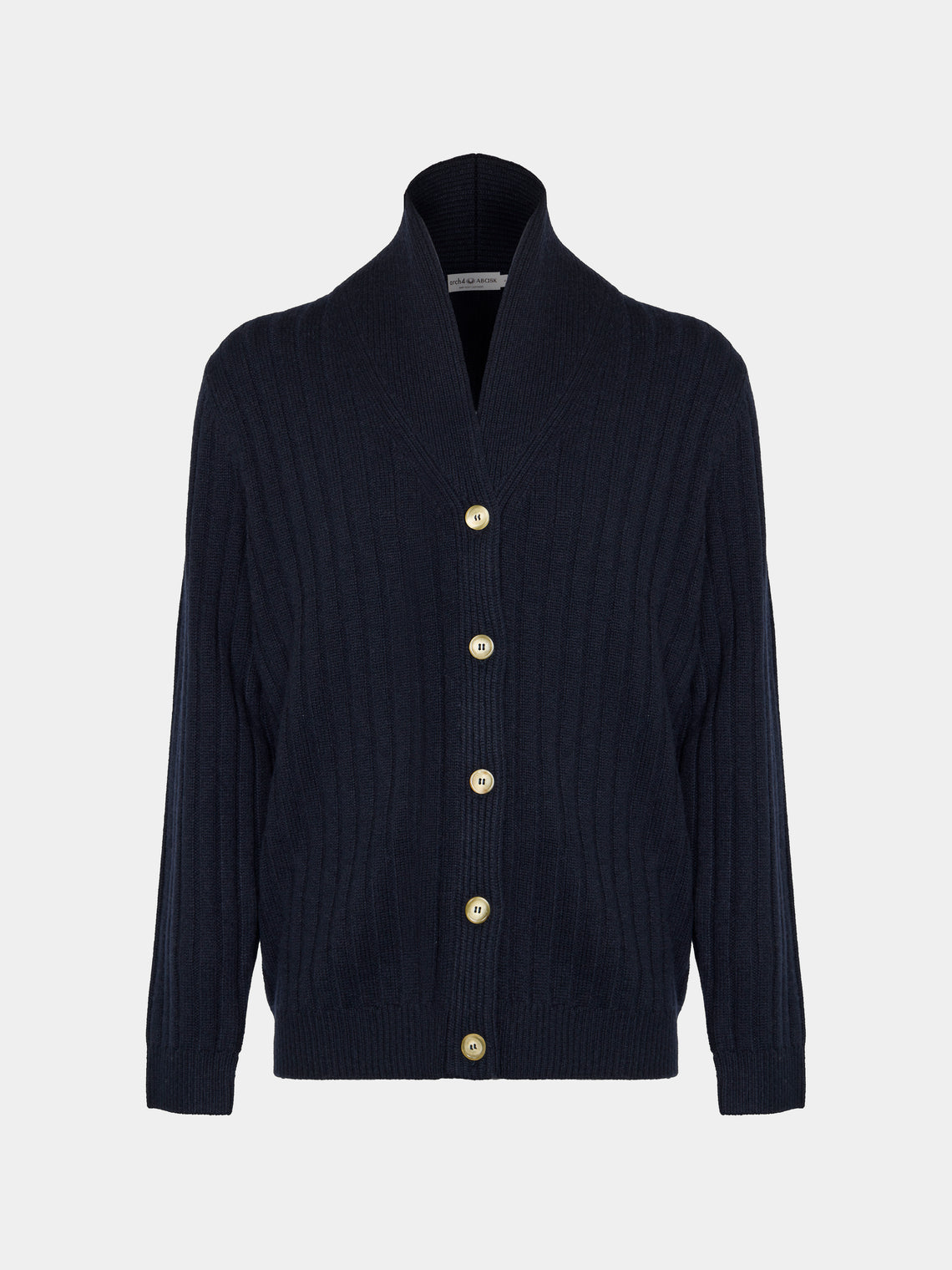 Arch4 - Denver Baby Goat Cashmere Stretch-Knit Cardigan | Size: M - Navy - ABASK - 