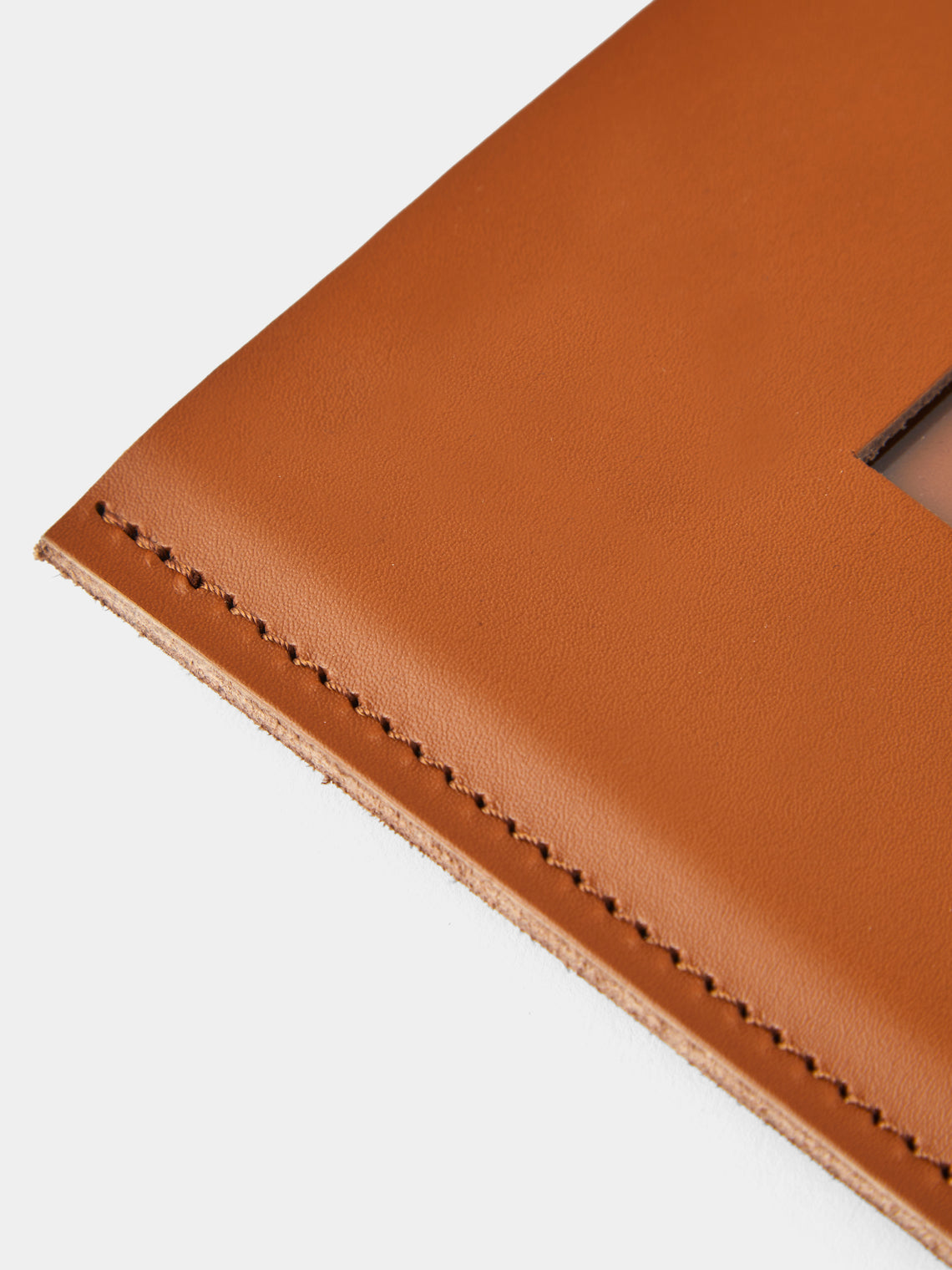 Rabitti 1969 - Simple Saddle Leather Photo Frame (4x6") - Orange - ABASK