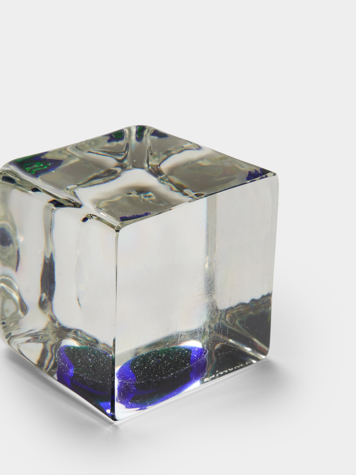 Antique and Vintage - 1980s La Murrina Murano Glass Paperweight - Green - ABASK