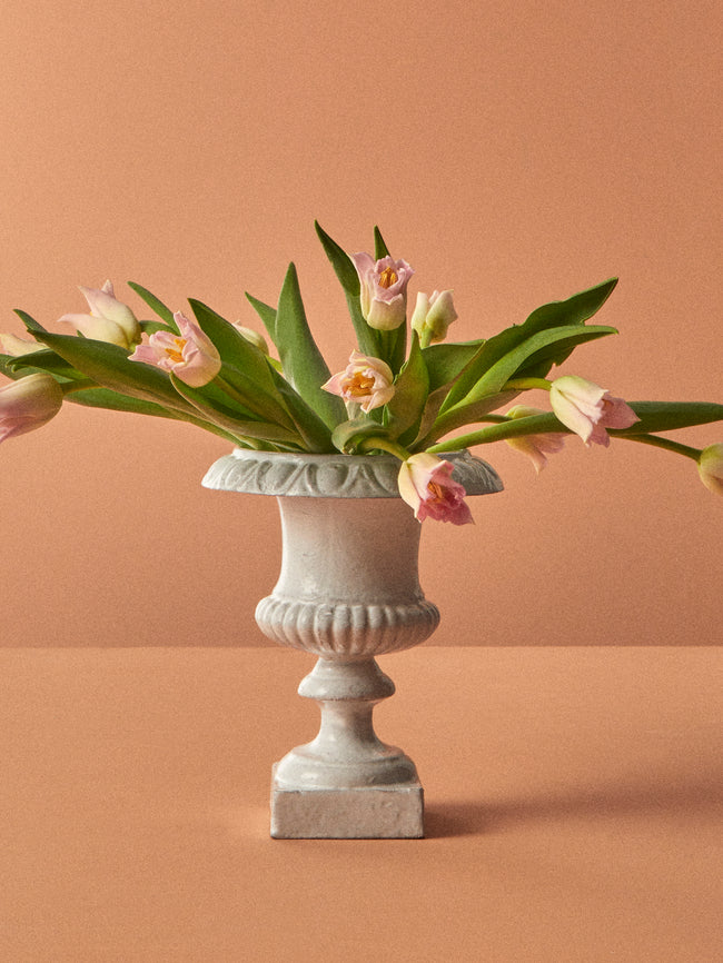 Astier de Villatte - Villa Médicis Hand-Glazed Ceramic Vase (8in/20cm) - White - ABASK