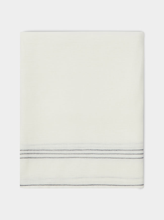 Volga Linen - Hem-Stitch Linen Square Tablecloth (175cm x 175cm) -  - ABASK - 