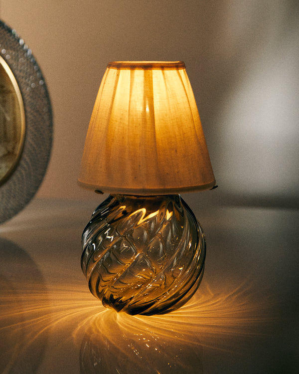 Yali Glass - Twist Bar Hand-Blown Murano Glass Portable Lamp - Gray - ABASK