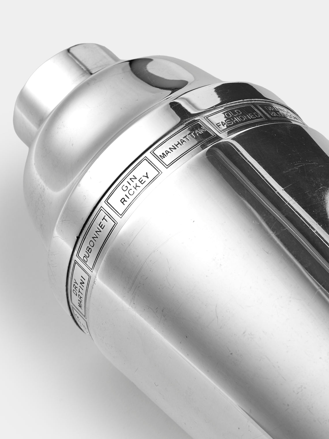 Antique and Vintage - Mid-Century Silver-Plated Recipe Cocktail Shaker - Silver - ABASK
