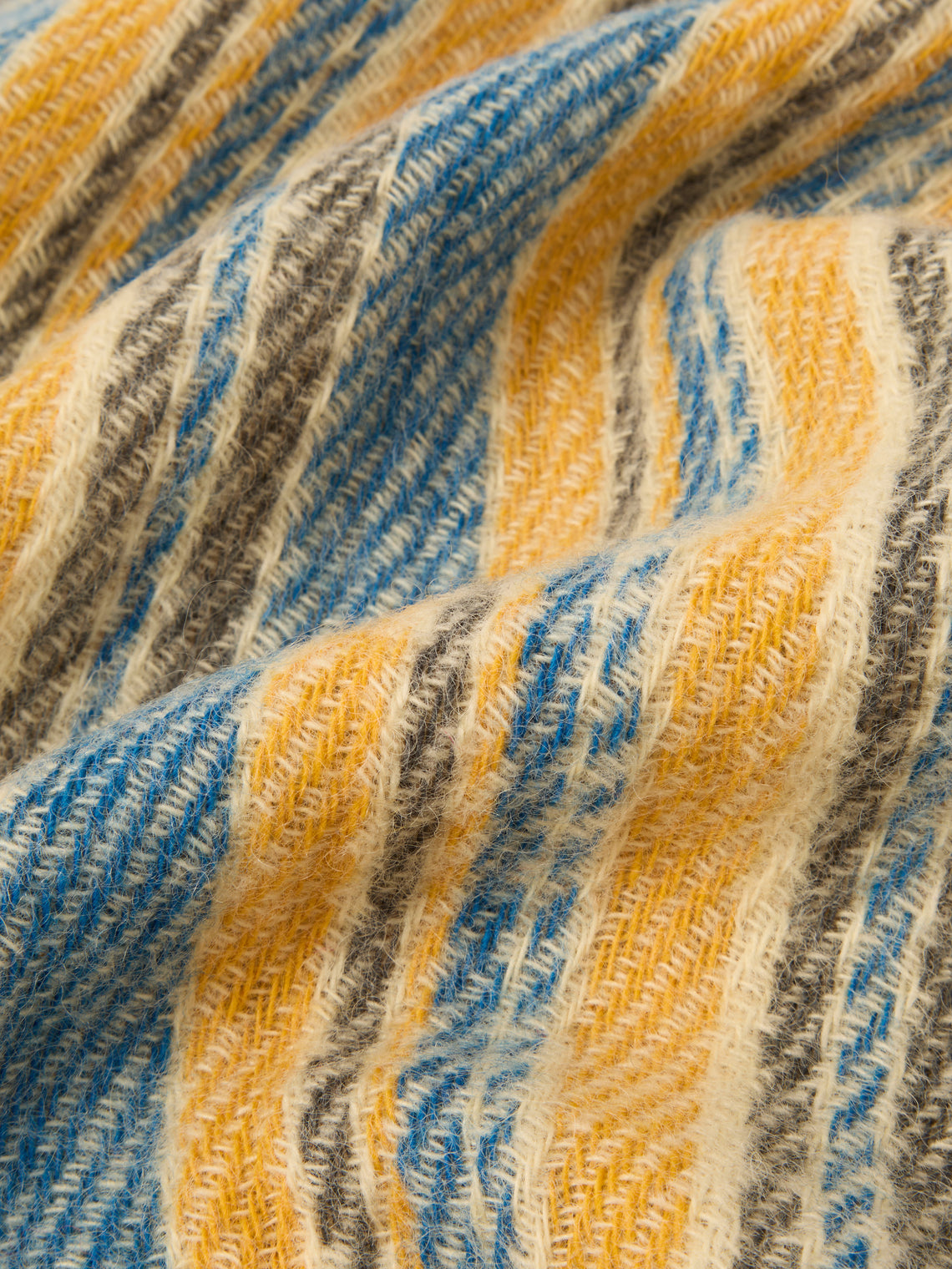 The Stroud - Corn Harvest Cotswold Lion Wool Blanket (79in/2m) - Multiple - ABASK
