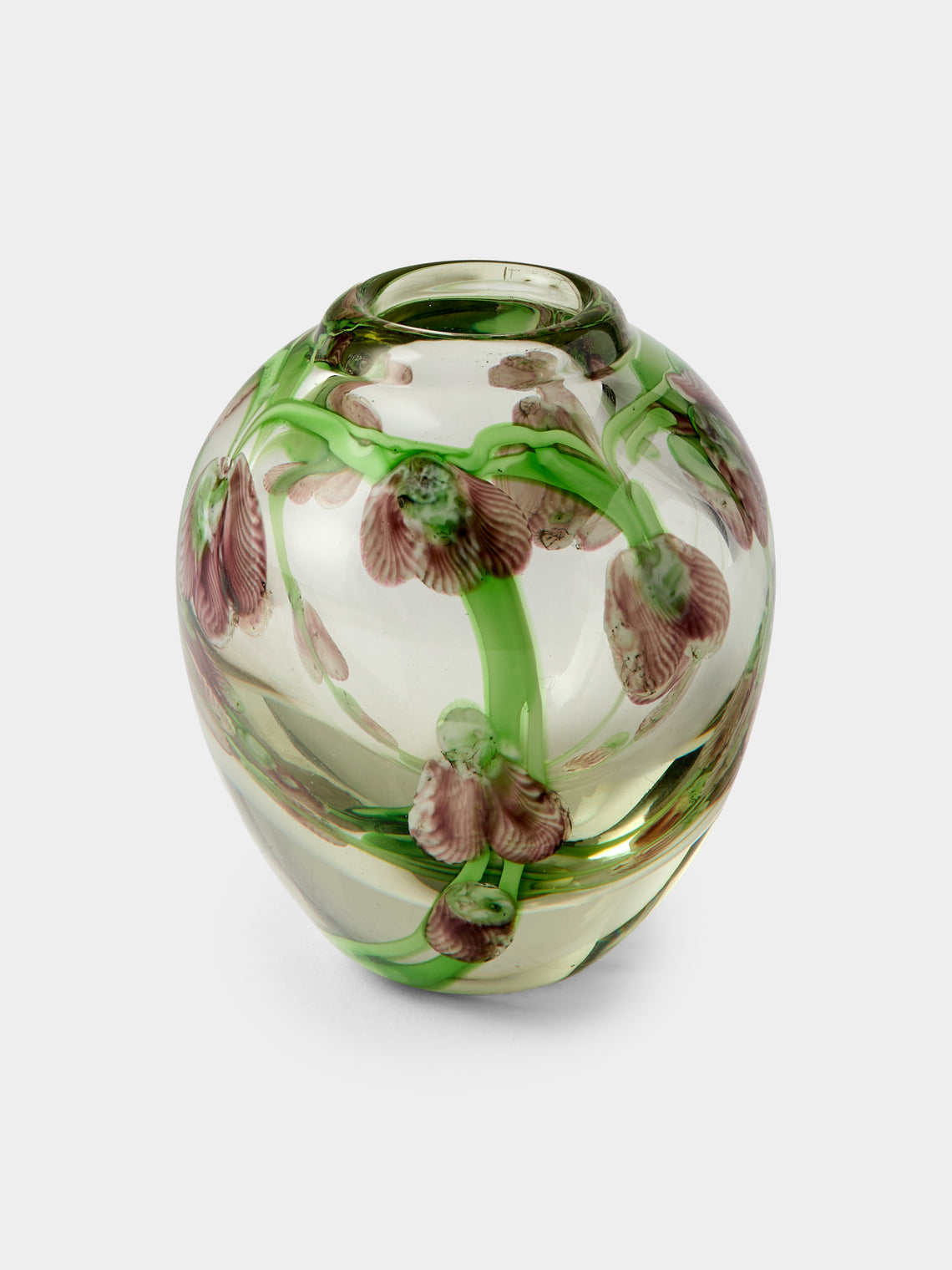 Antique and Vintage - Mid Century Glass Bud Vase - Green - ABASK - 