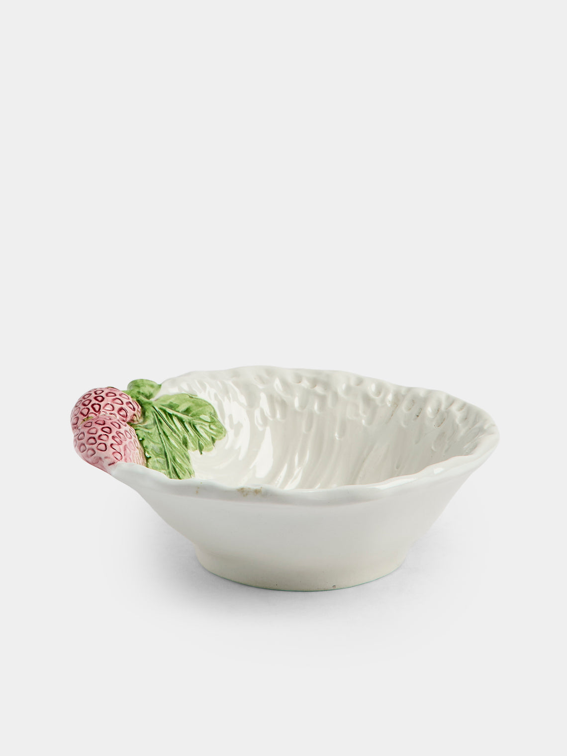 Antique and Vintage - Mid-Century Strawberries Ceramic Bowls (Set of 8) - White - ABASK