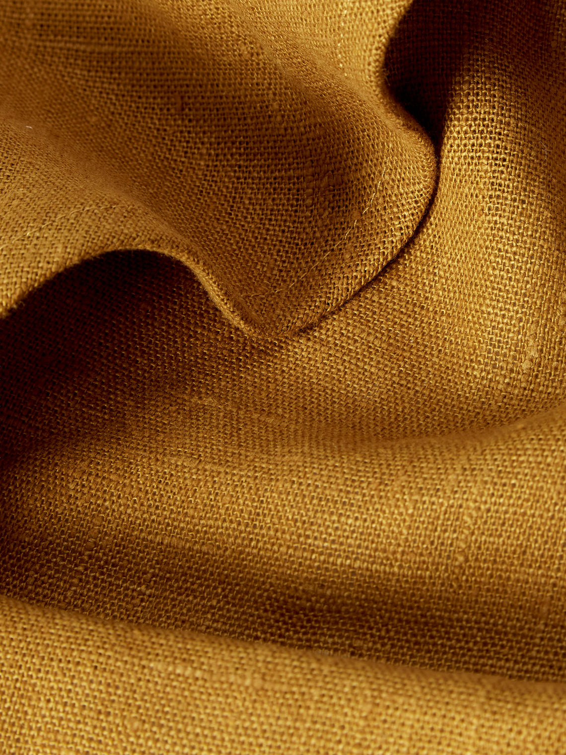 Volga Linen - Linen Round Tablecloth (110in/2.8m) - Yellow - ABASK