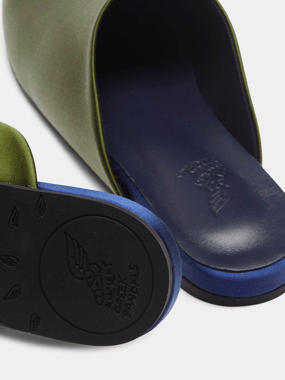 Ancient Greek Sandals - Satin Slippers | Size: 40 - Khaki - ABASK