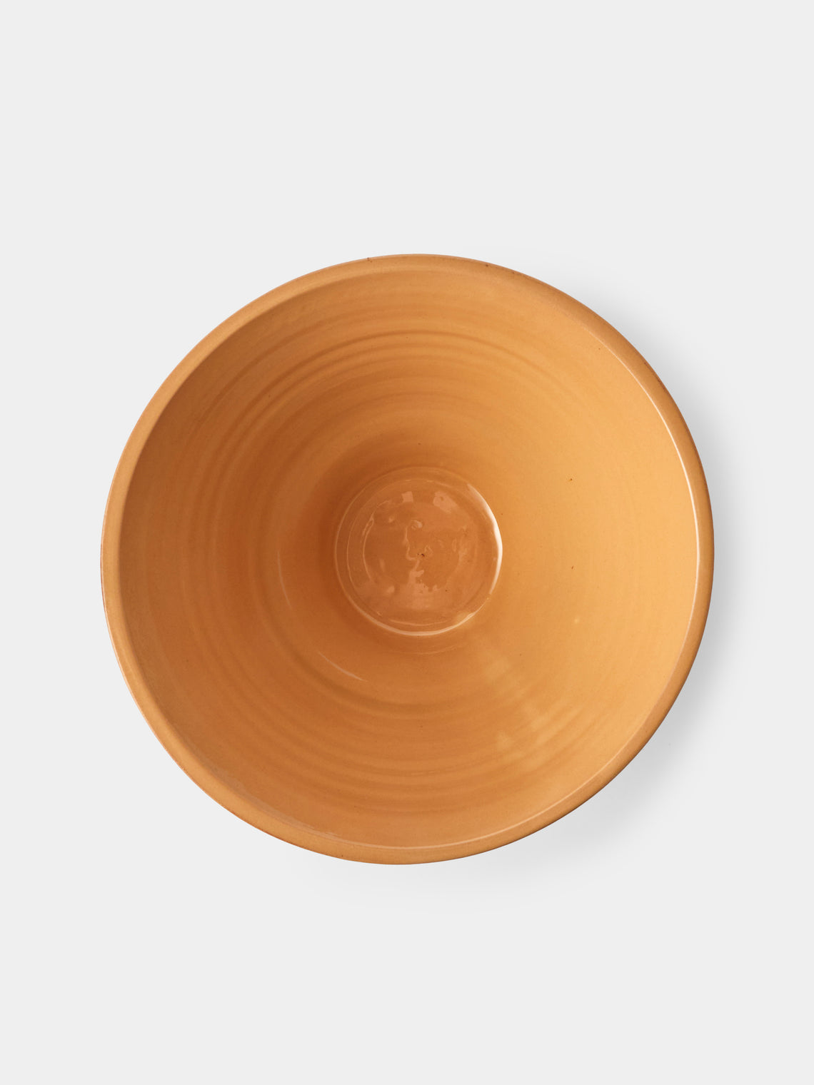Poterie d’Évires - Flowers Hand-Painted Ceramic Salad Bowl - Light Brown - ABASK