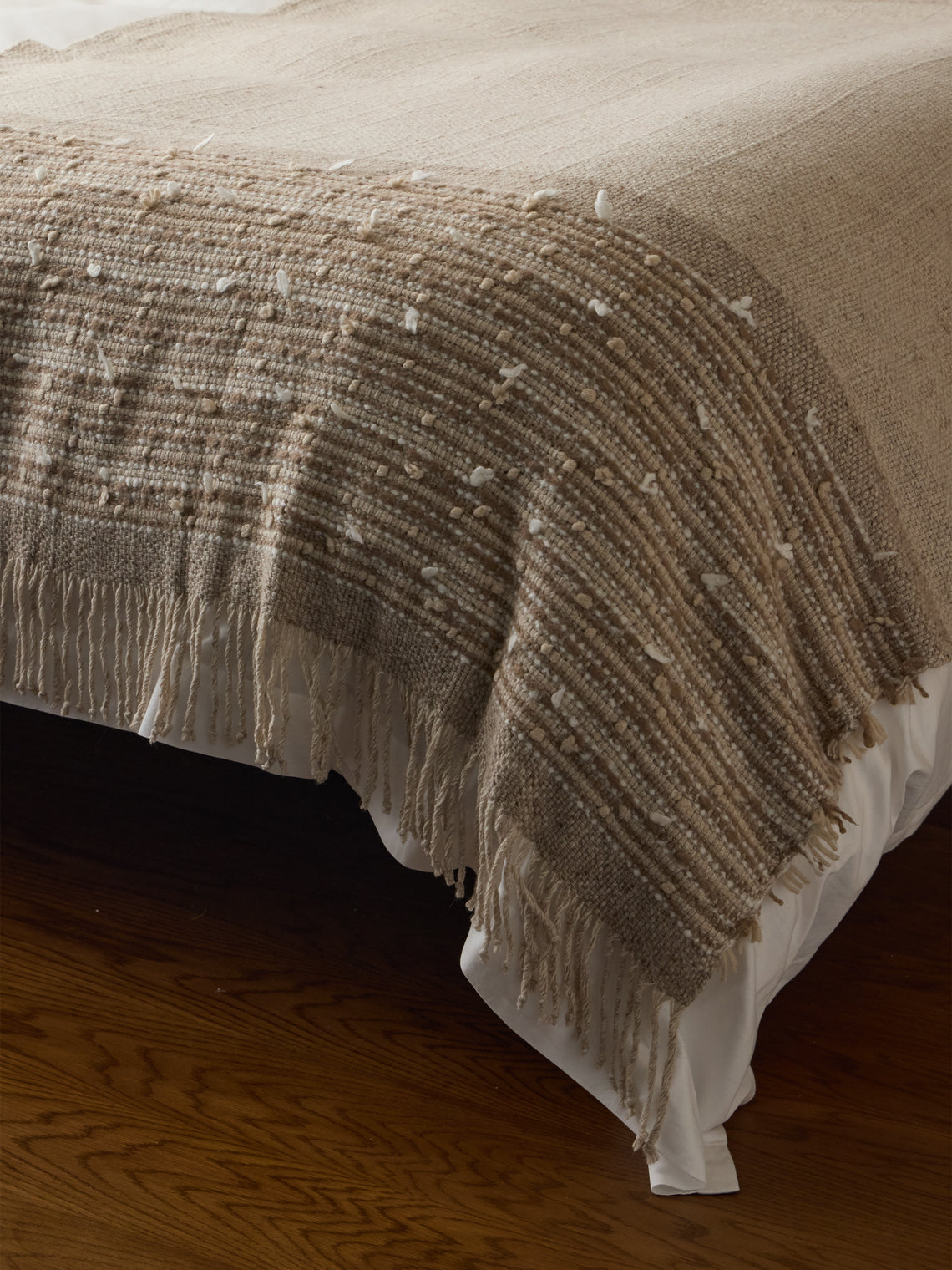 Alonpi - Lia Cashmere Blanket (71in/1.8m) - Beige - ABASK