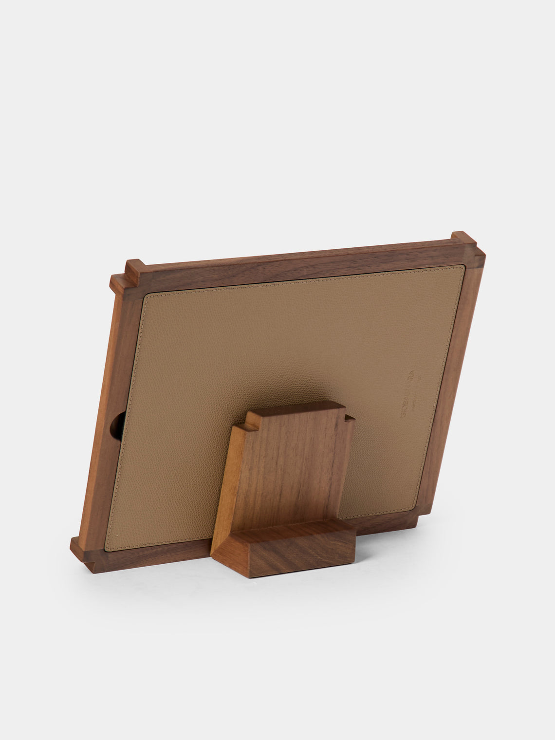Giobagnara - Structura Leather and Wood Photo Frame (5x7") - Brown - ABASK