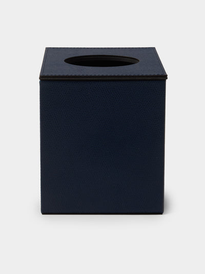 Pinetti - Leather Magnetic Tissue Box - Navy - ABASK - 