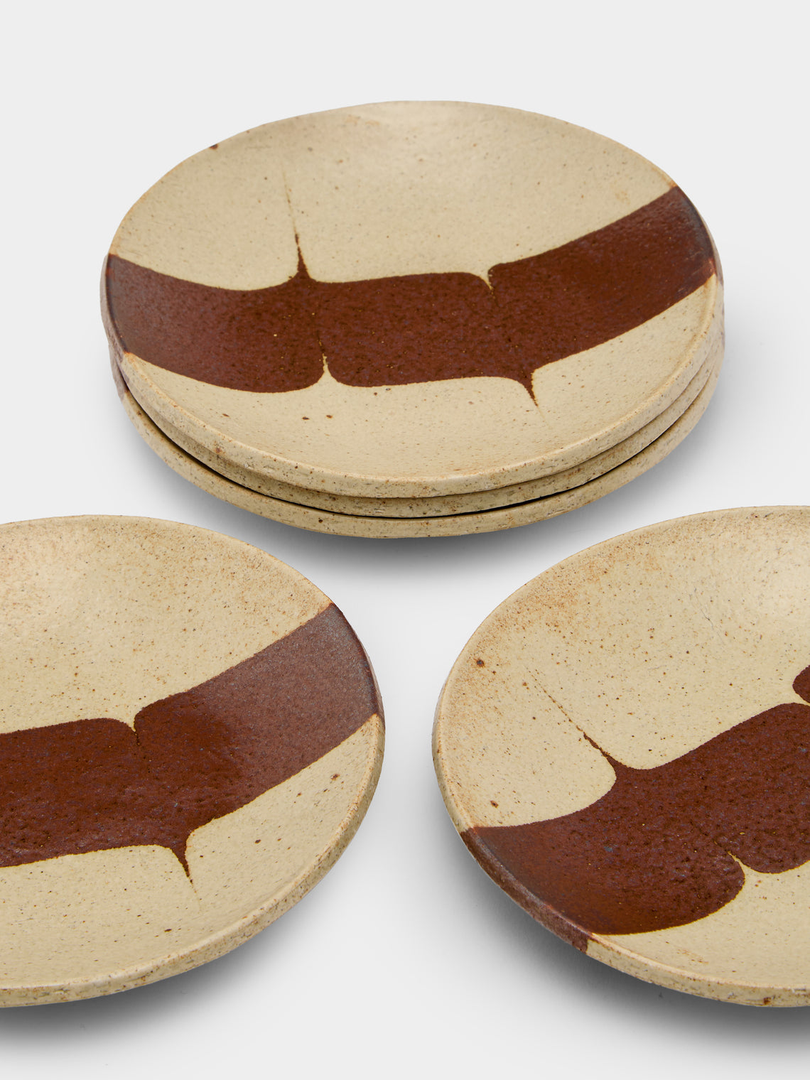 Makidani-gama - No. 1 Nerikomi Ceramic Plates – 6in/15cm (Set of 5) - Multiple - ABASK