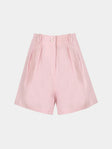 Yali Milano - The Portofino Linen Shorts | Size: S - Pink - ABASK - 