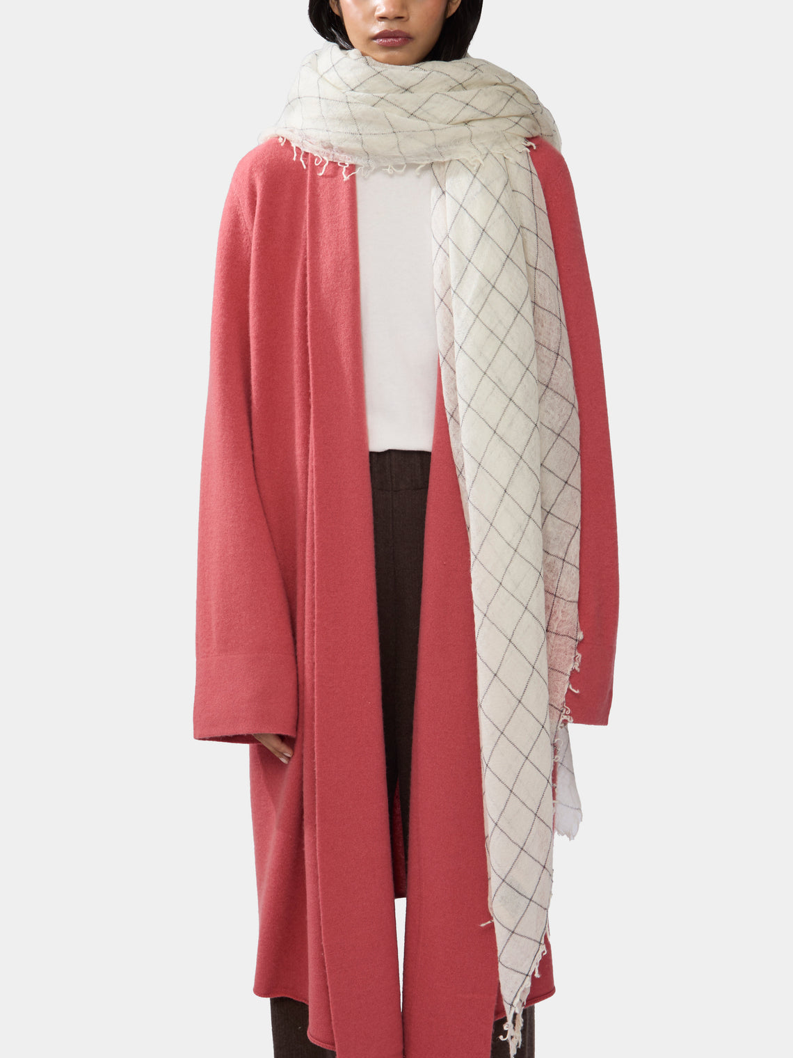 Frenckenberger - Woven Cashmere Medium Scarf - Gray - ABASK