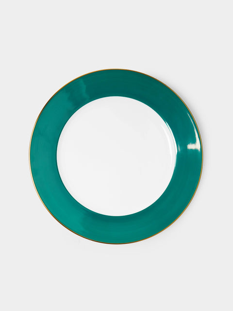 Robert Haviland & C. Parlon - Coco Hand-Painted Porcelain Charger Plates – 12in/30cm (Set of 2) - Green - ABASK- 