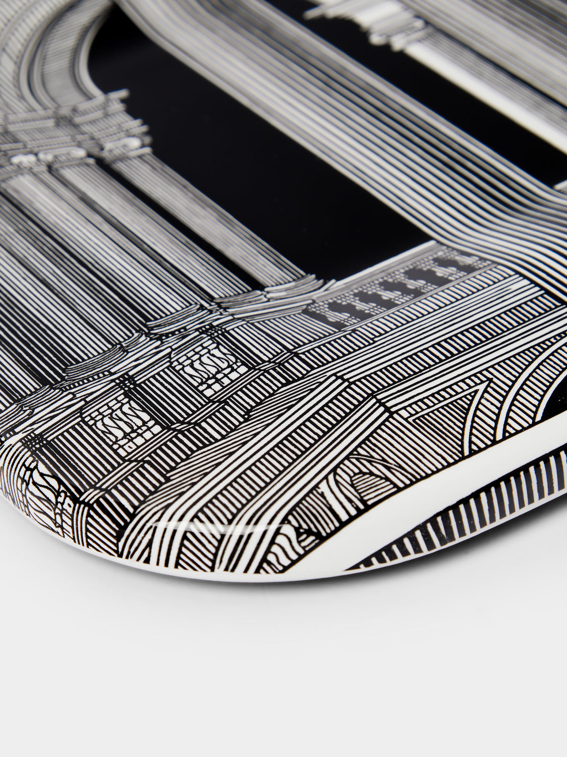 Fornasetti - Brera Wood Tray (23.5in/60cm) - Multiple - ABASK