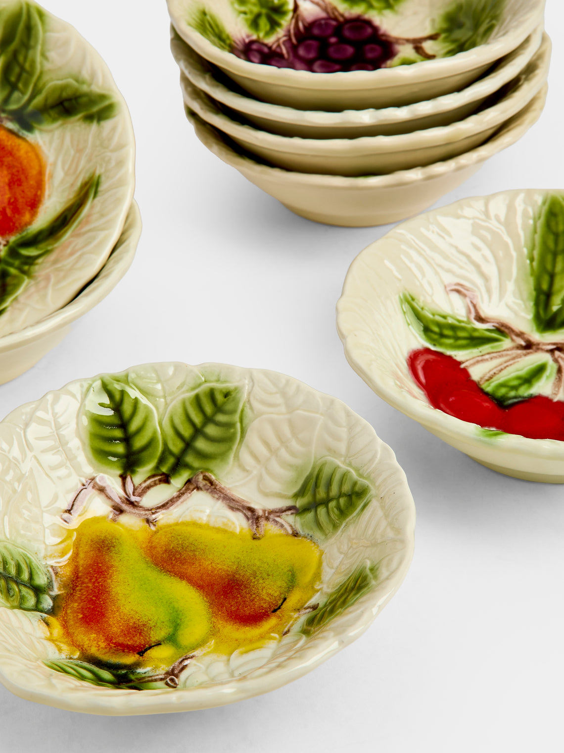 Antique and Vintage - Mid-Century Fruits Ceramic Bowls (Set of 8) - Multiple - ABASK