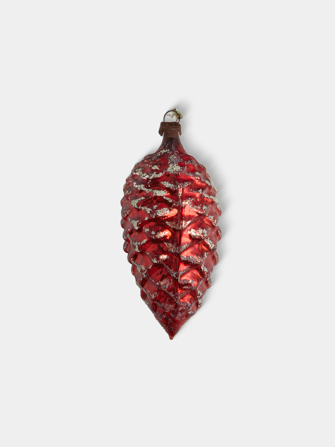 Antique and Vintage - Early-20th-Century Pinecones Glass Baubles (Set of 12) - Red - ABASK