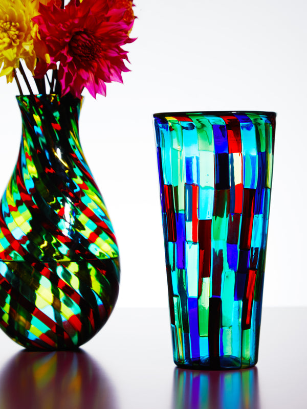 F&M Ballarin - Acquamarina Hand-Blown Murano Glass Vase -  - ABASK