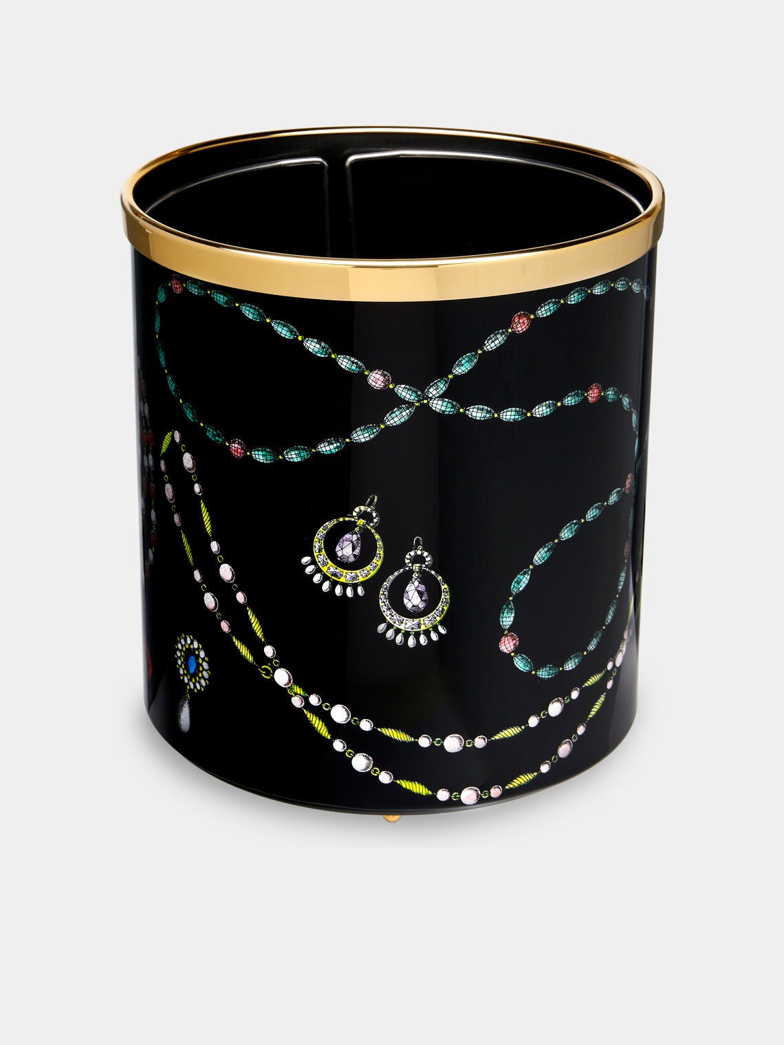Fornasetti - Collane e Gioielli Iron Wastepaper Bin - Black - ABASK - 