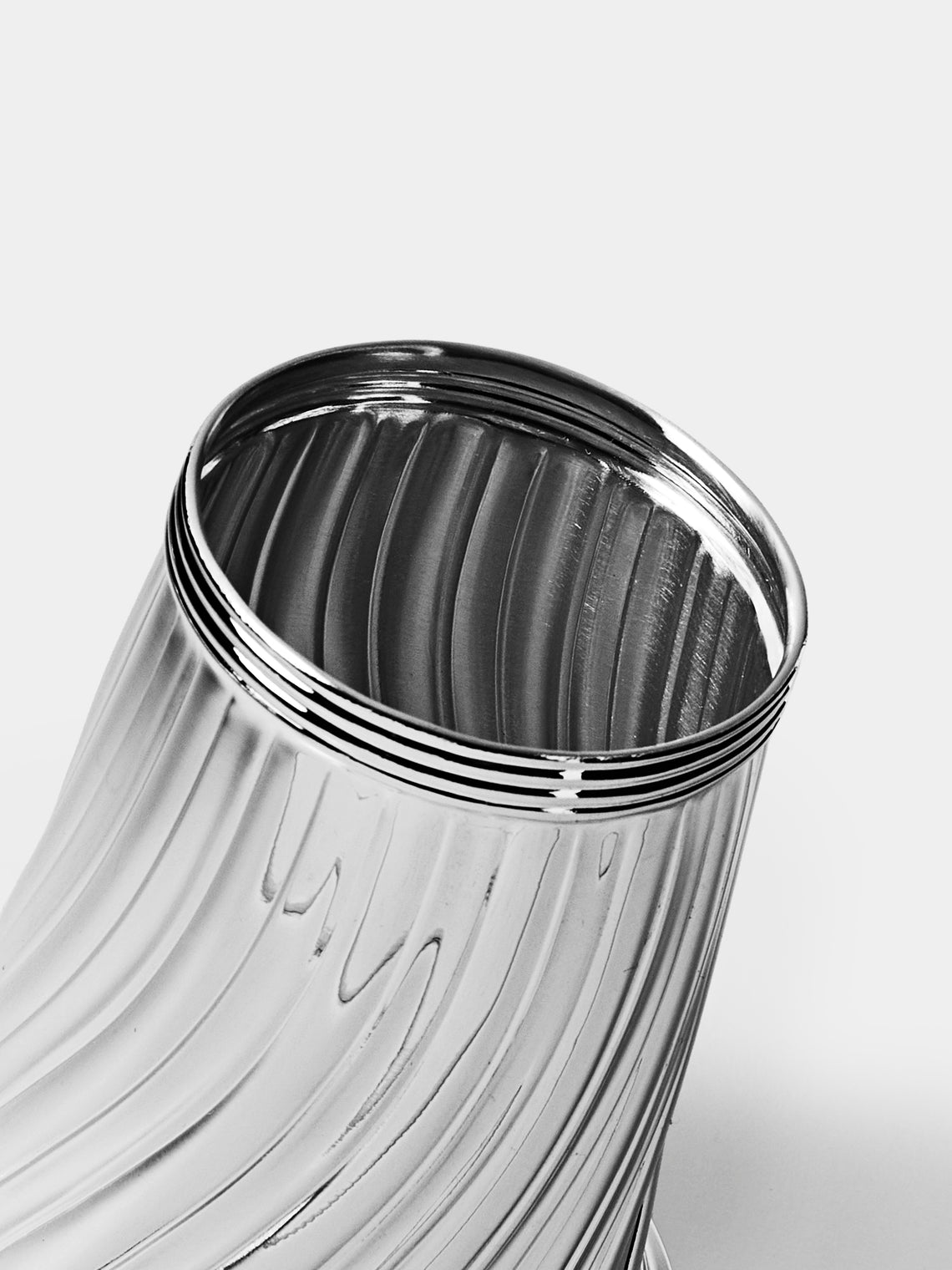 Greggio - Twisted Silver-Plated Pen Pot - Silver - ABASK