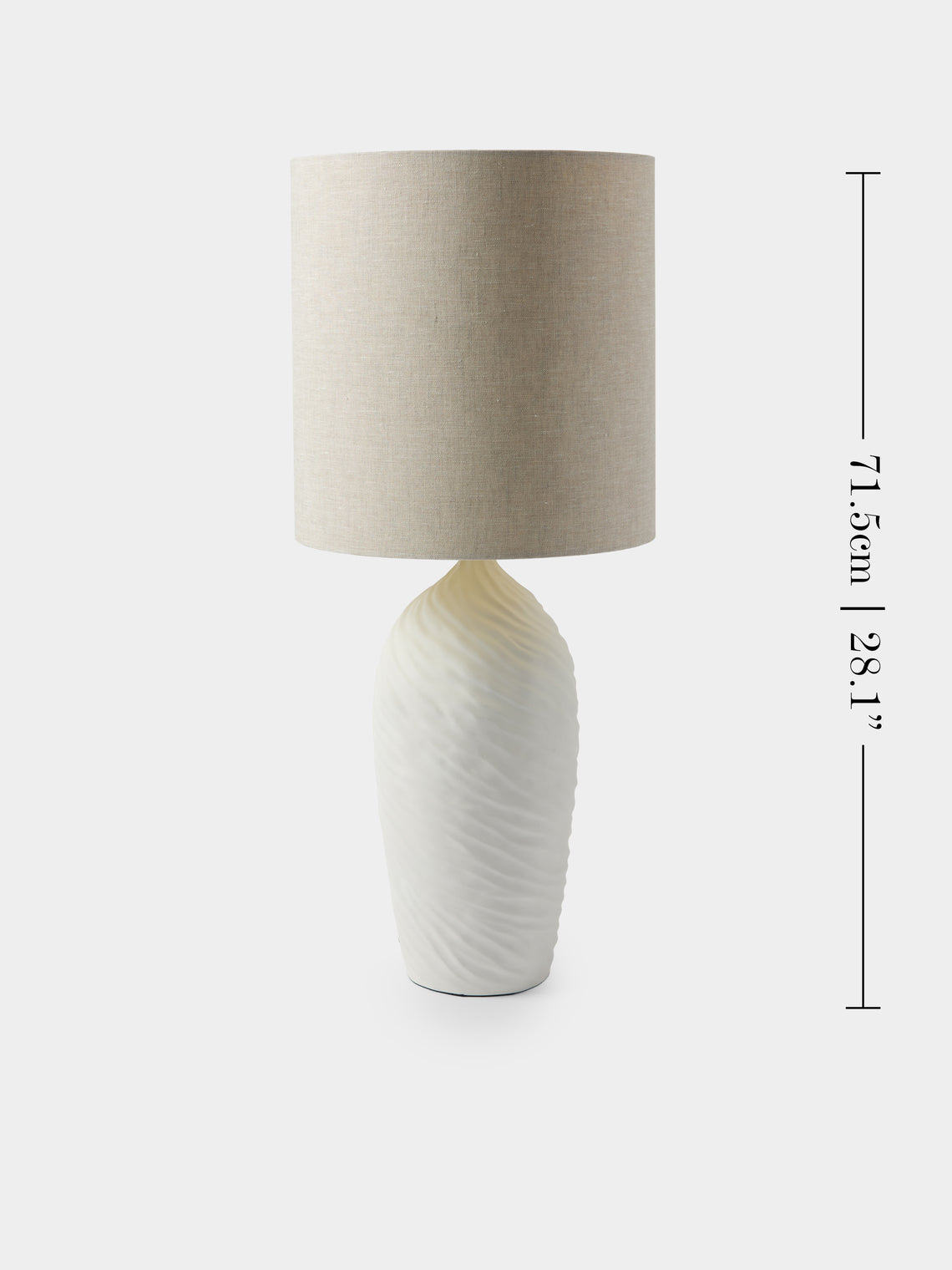 Legato Studio - Ondine Hand-Cast Composite Table Lamp - Ivory - ABASK