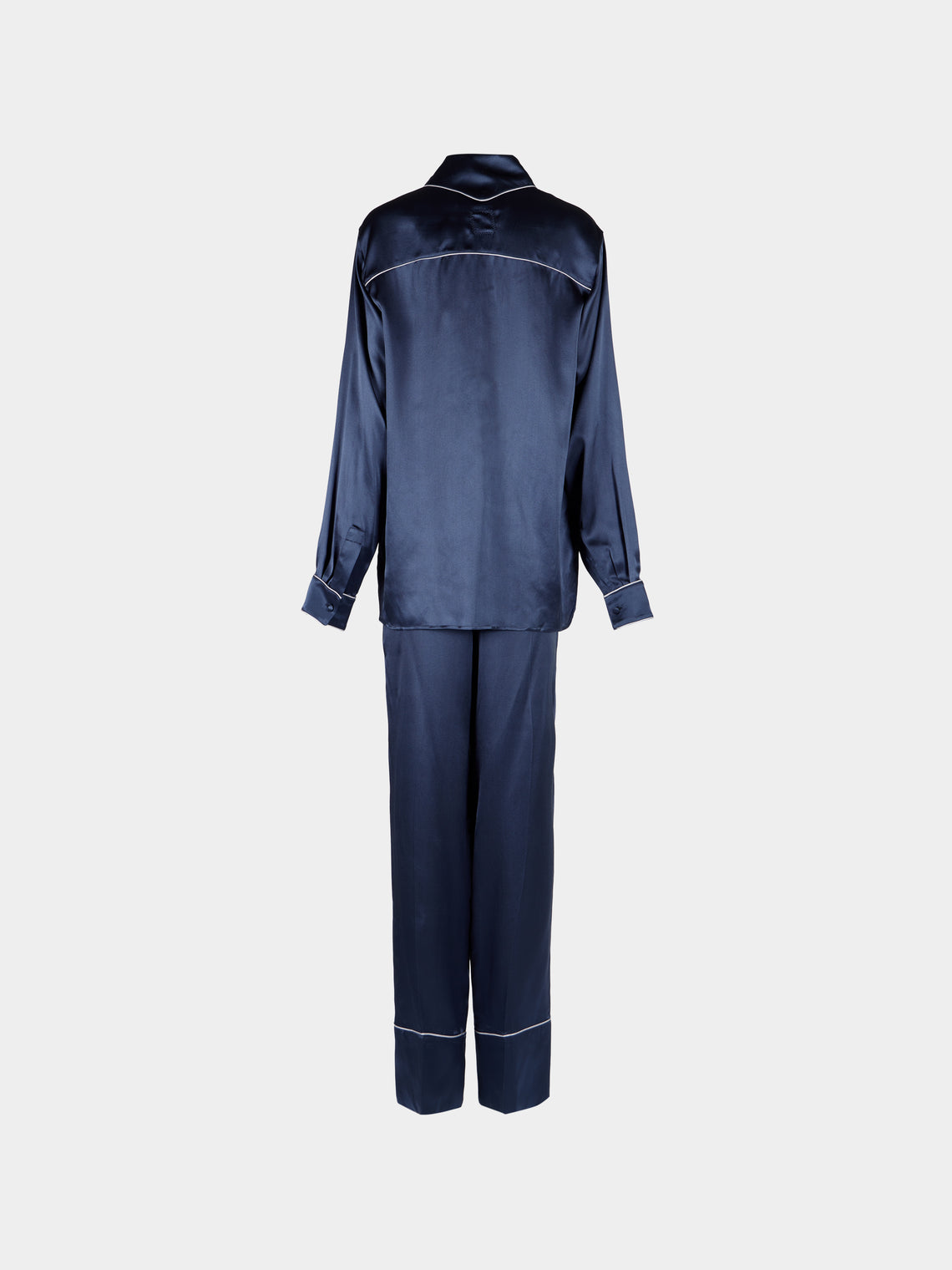 Dorso - Bandana Silk Pajama Set | Size: S - Navy - ABASK