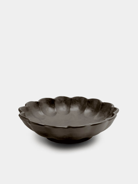 Kaneko Kohyo - Rinka Ceramic Large Bowls (Set of 4) - Black - ABASK - 