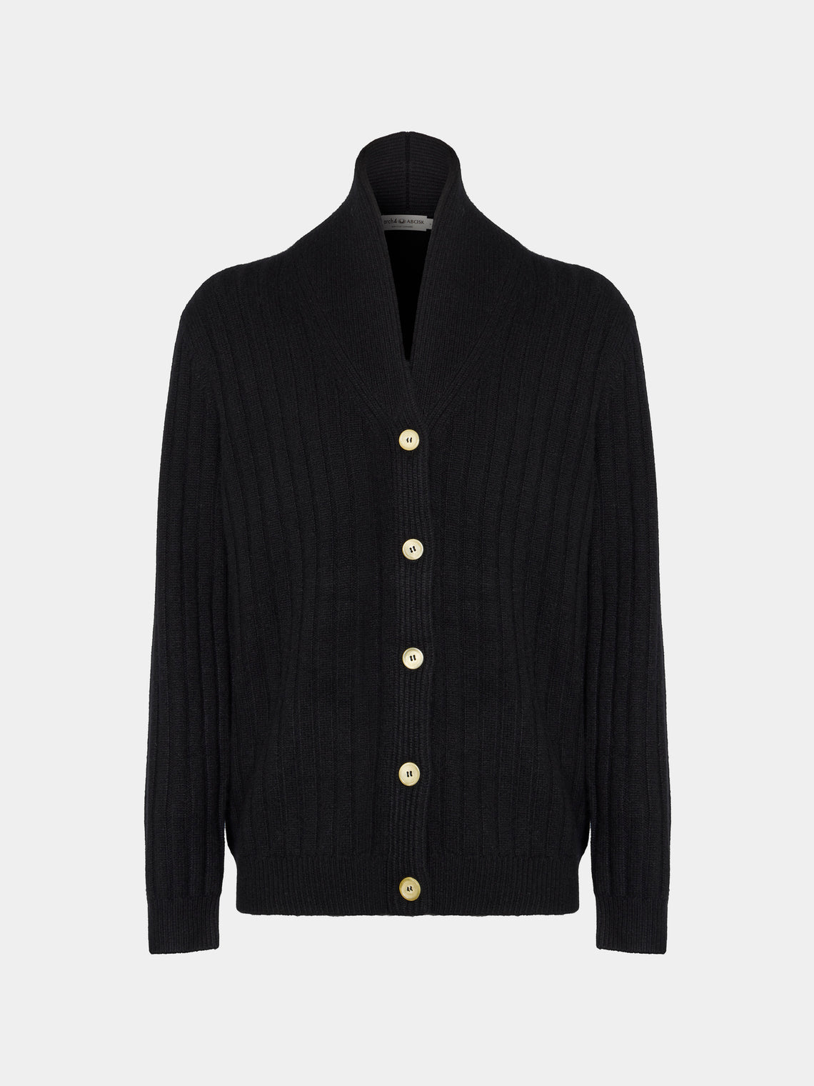 Arch4 - Denver Baby Goat Cashmere Stretch-Knit Cardigan | Size: M - Black - ABASK - 