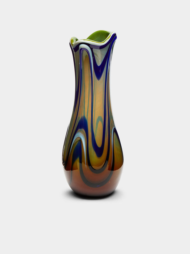 Antique and Vintage - Mid-Century Marbled Glass Vase -  - ABASK - 