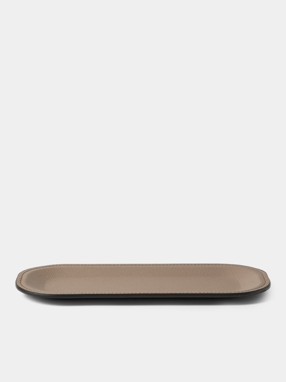 Pinetti - Victor Leather Trinket Tray (9.5in/24cm) - Taupe - ABASK