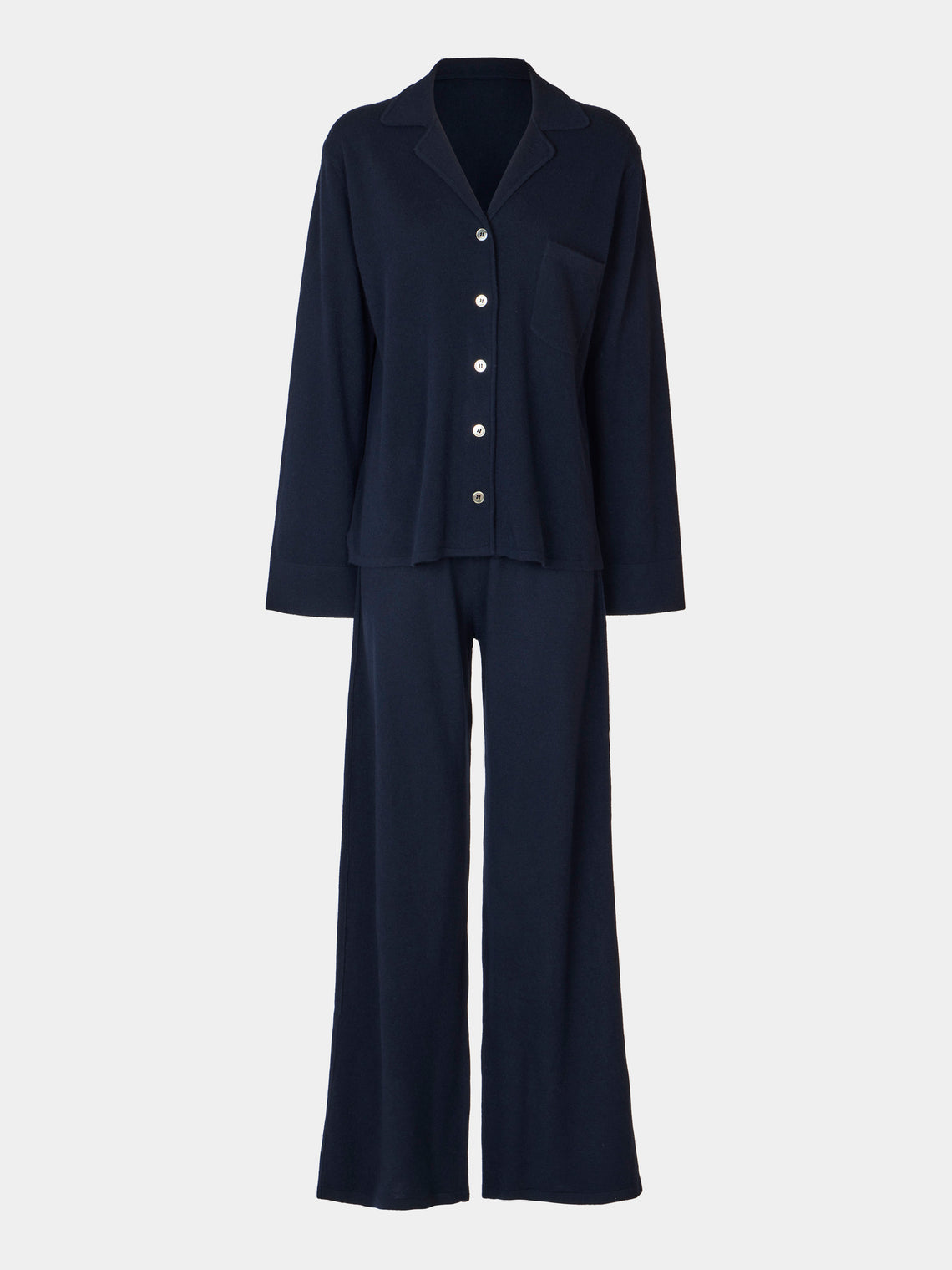 Arch4 - Dorchester Baby Goat Cashmere Pajama Set - Navy - ABASK - 