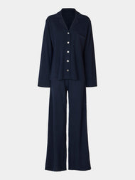 Arch4 - Dorchester Baby Goat Cashmere Pajama Set - Navy - ABASK - 