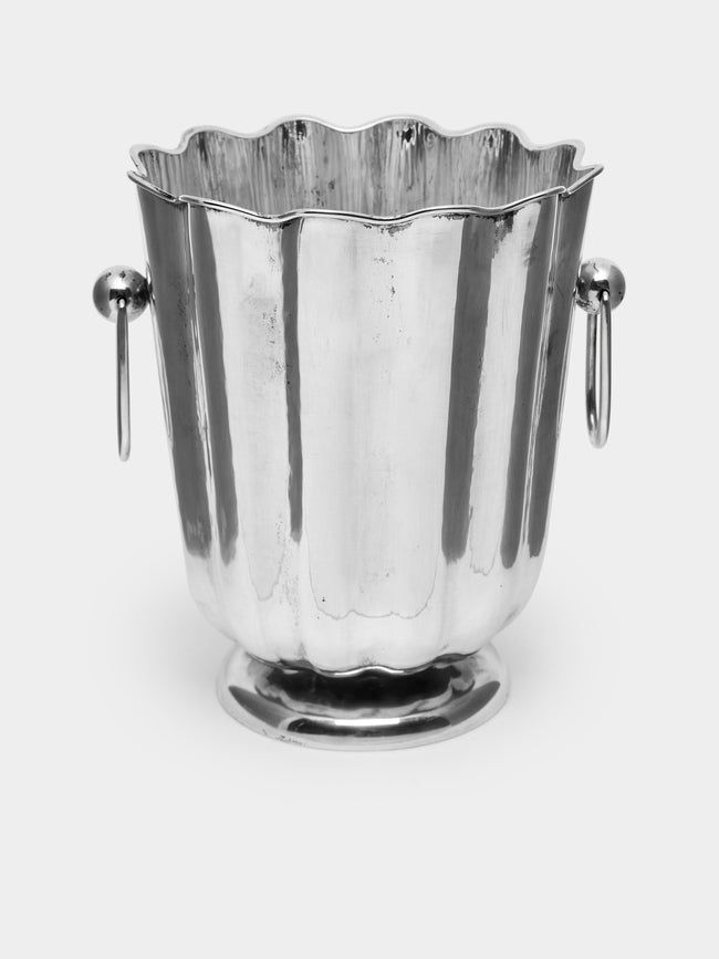 Antique and Vintage - 1950s Solid Silver Scalloped Ice Bucket -  - ABASK - 