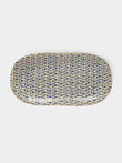Terrafirma Ceramics - Hand-Printed Ceramic Small Fish Platter - Blue - ABASK - 