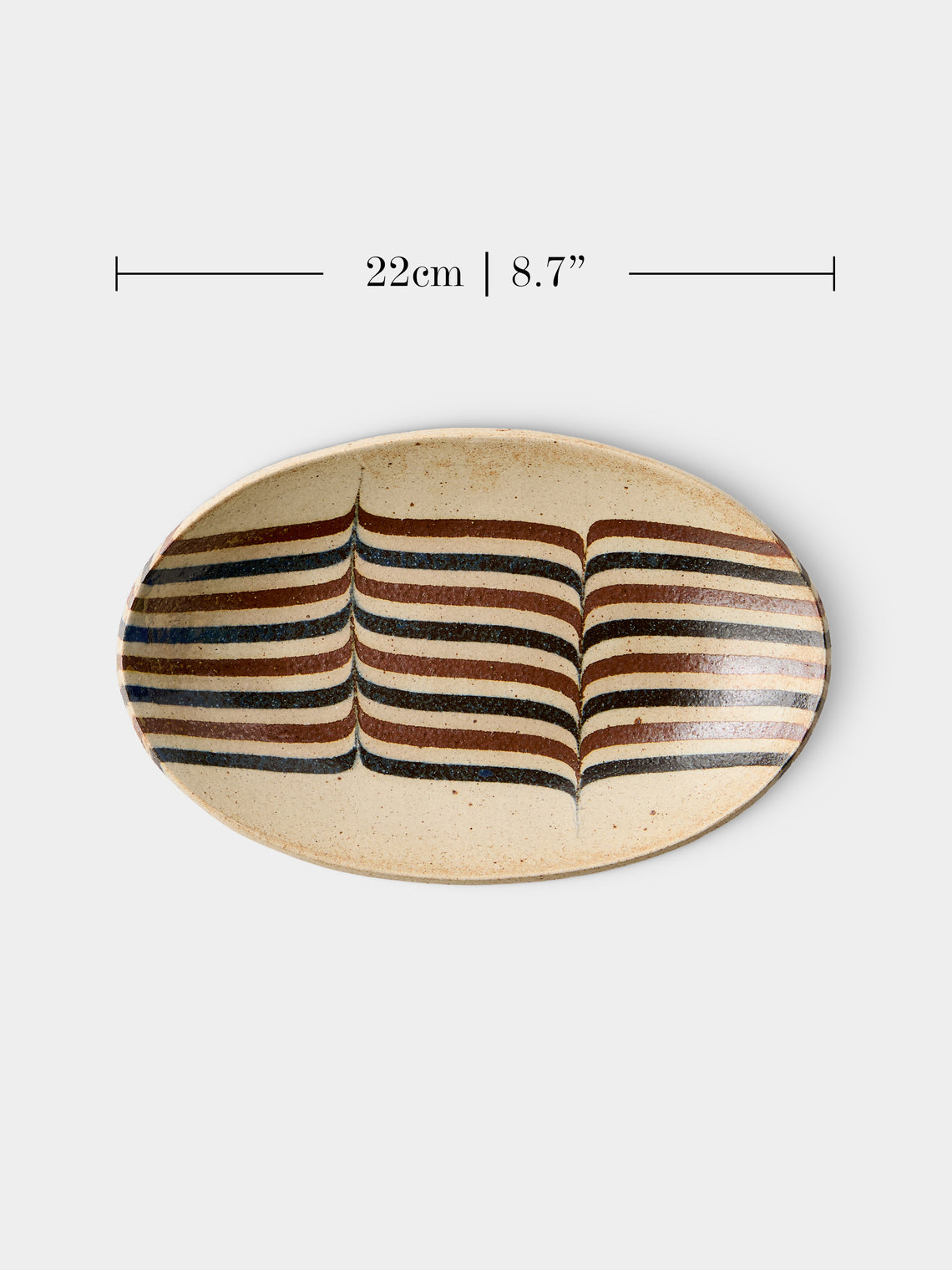 Makidani-gama - No. 1 Nerikomi Ceramic Medium Oval Bowls (Set of 5) - Multiple - ABASK