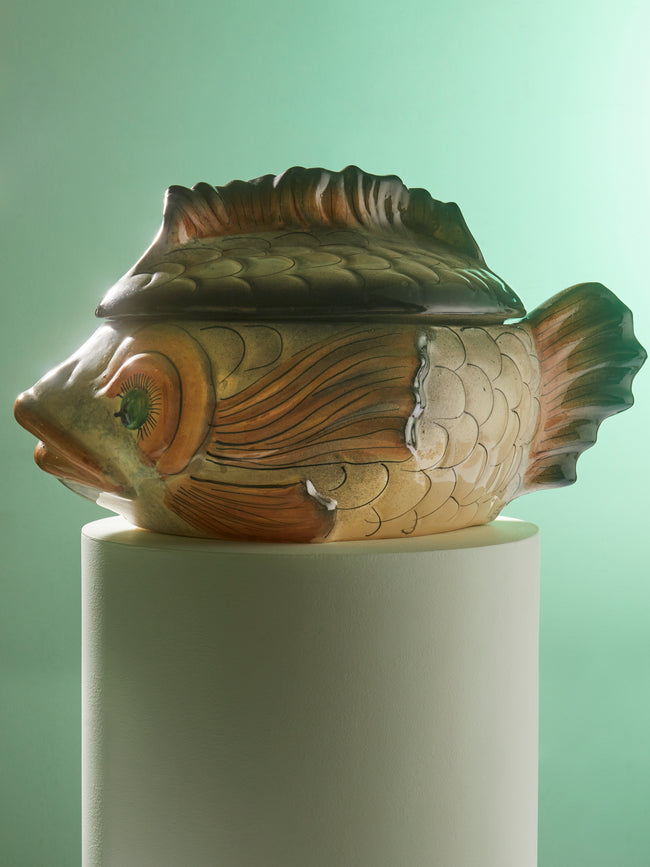 Antique and Vintage - 1950s Fish Ceramic Tureen -  - ABASK
