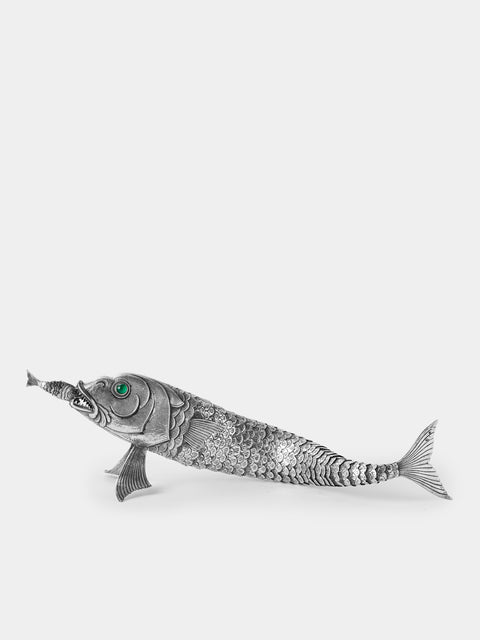 Antique and Vintage - 1920s Solid Silver Articulating Fish - Silver - ABASK - 