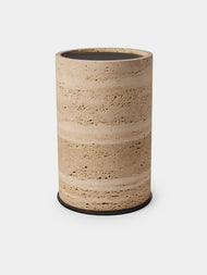 Giobagnara - Positano Marble Wastepaper Bin - Beige - ABASK - 