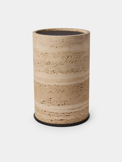 Giobagnara - Positano Marble Wastepaper Bin - Beige - ABASK - 