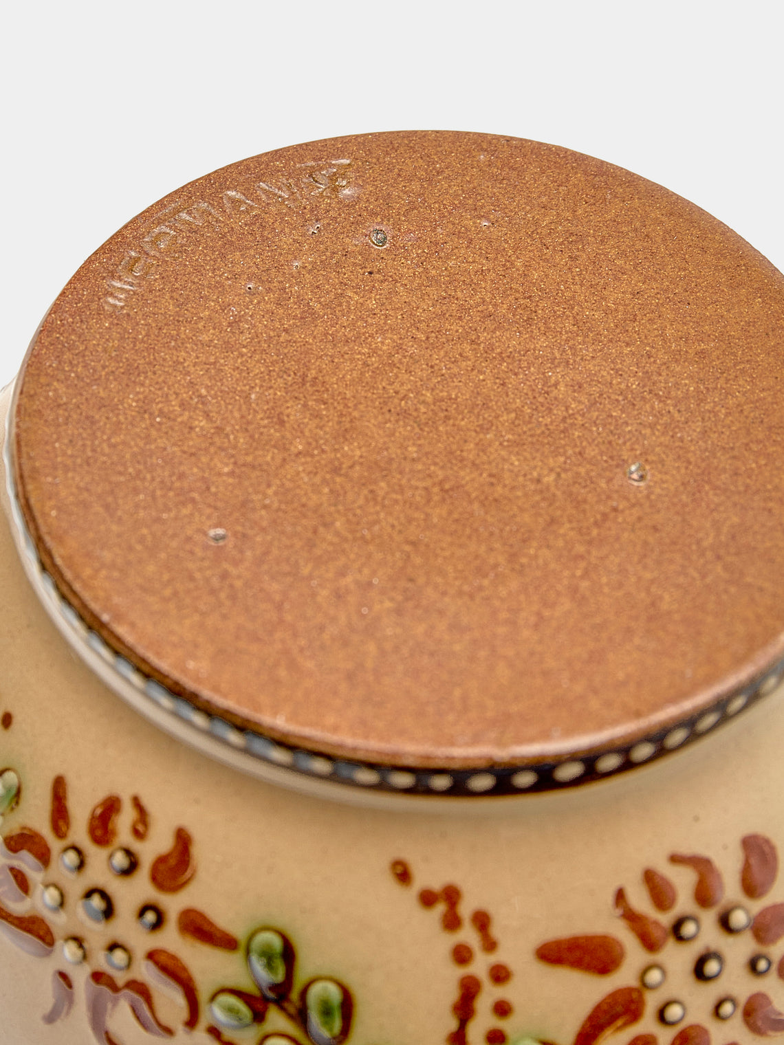 Poterie d’Évires - Flowers Hand-Painted Ceramic Mini Lidded Pot - Cream - ABASK