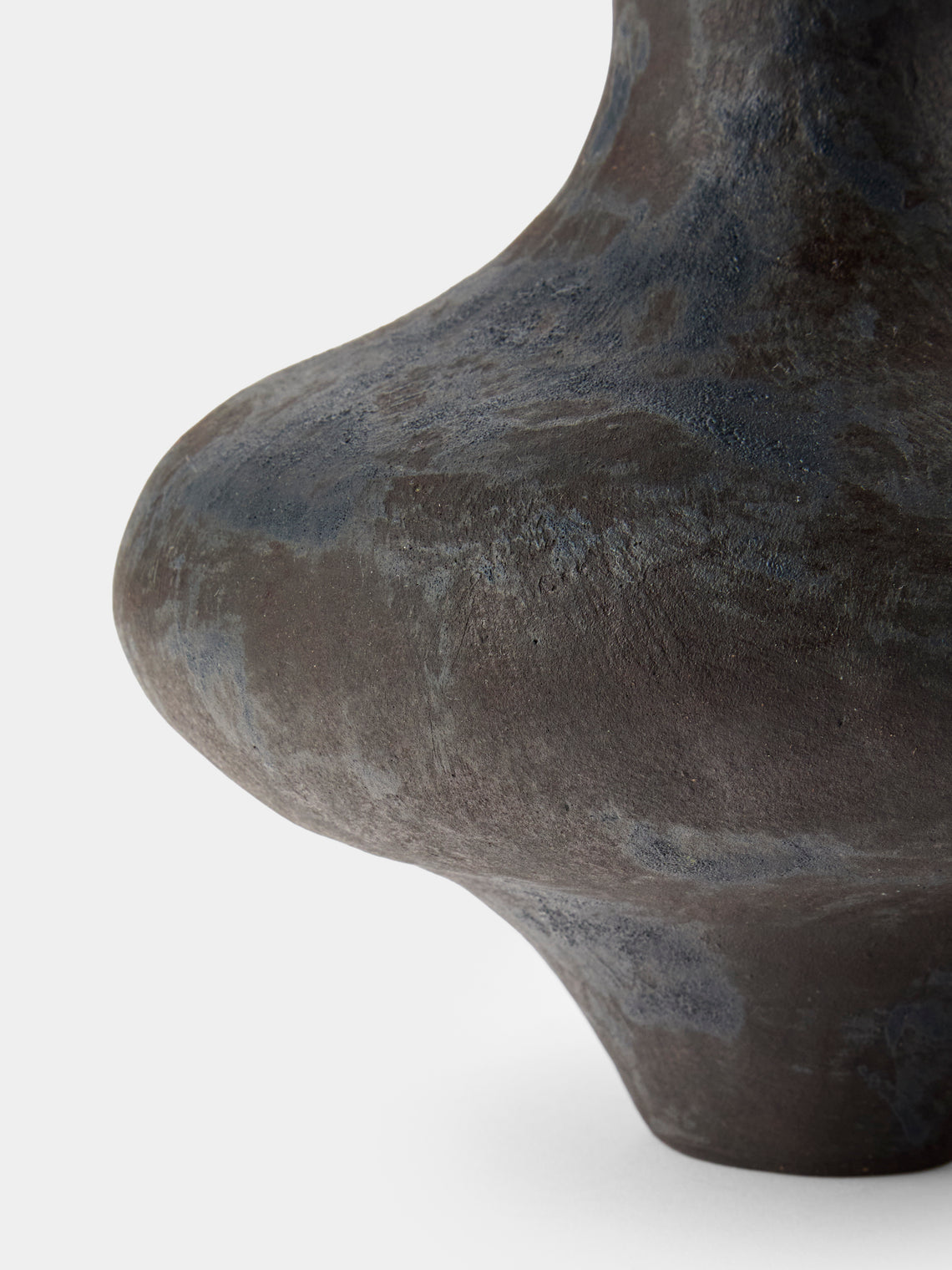 By Raffaella - Giulietta Hand-Coiled Stoneware Vase (10in/25cm) - Black - ABASK