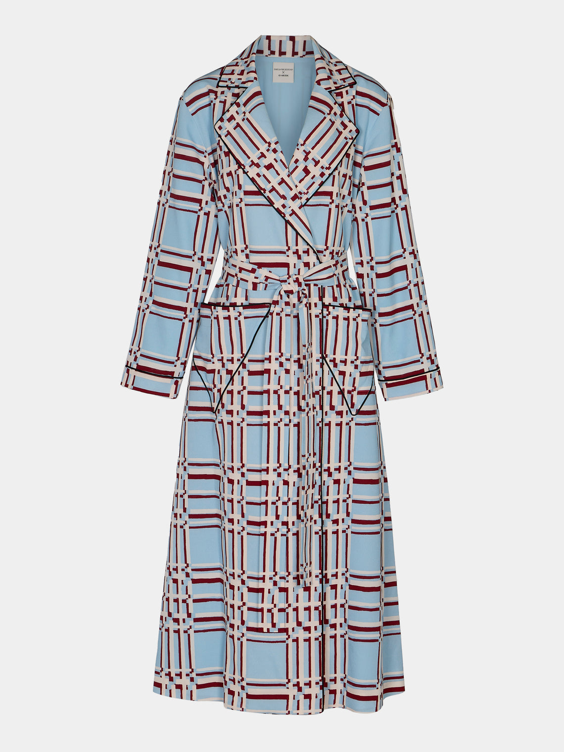 Emilia Wickstead - Georgette Painted-Grid Robe - Multiple - ABASK - 