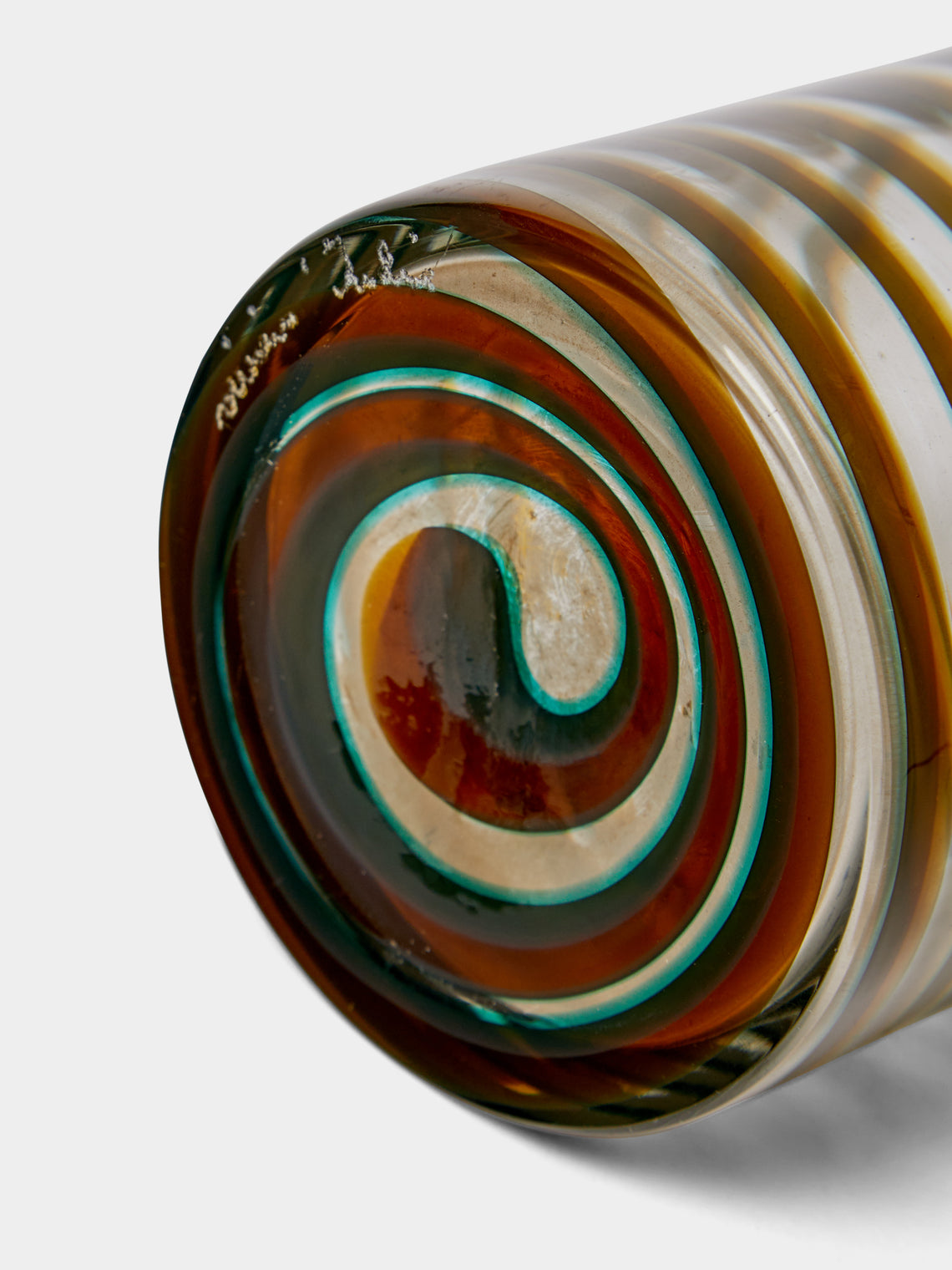 Antique and Vintage - Mid-Century Toni Zuccheri for Venini Bifilo Murano Glass Vase (10.5in/27cm) - Brown - ABASK